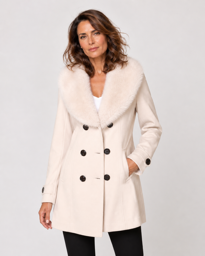VITTORIA™|CAPPOTTO ELEGANTE CON COLLO IN ECO-PELLE
