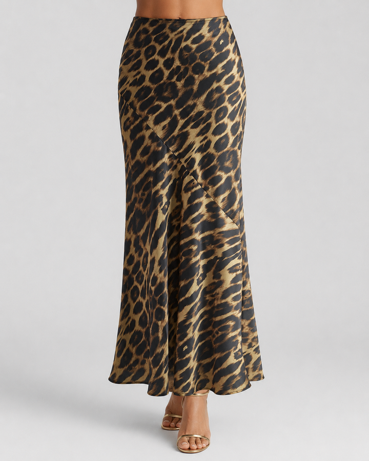 BIANCA™|GONNA MAXI ADERENTE CON STAMPA ANIMALIER
