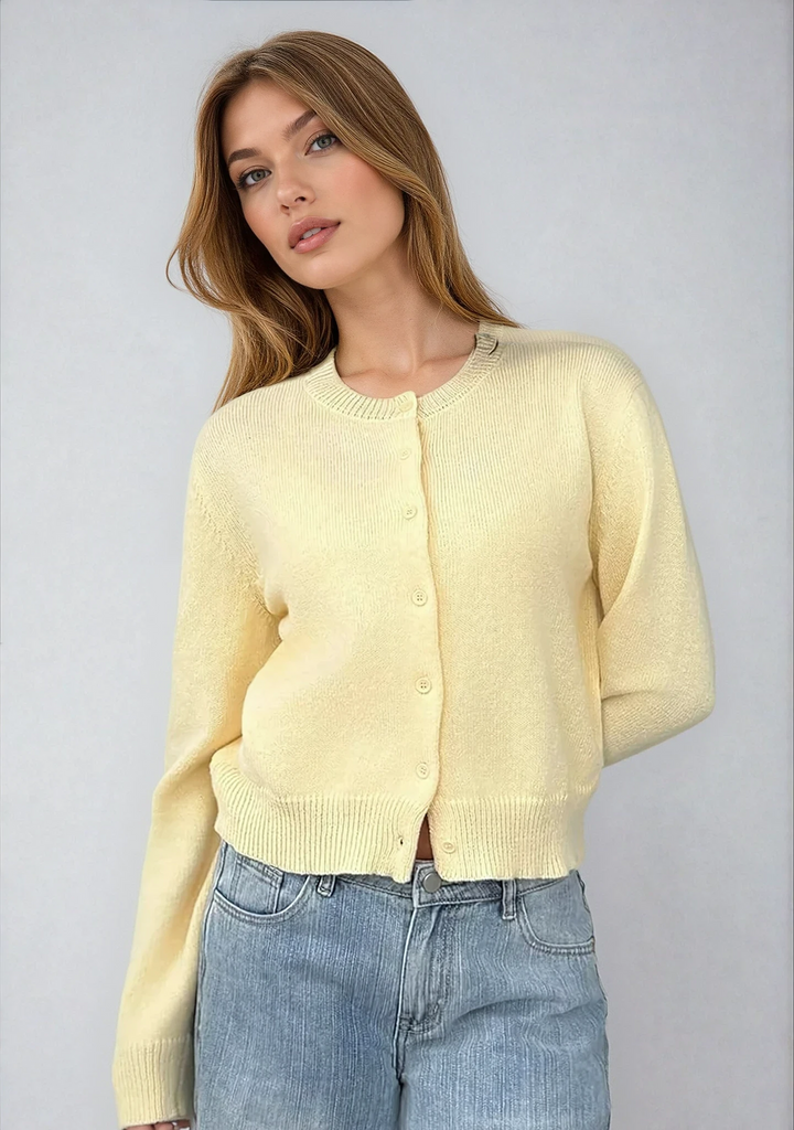 LUCIA™|CARDIGAN BASIC CON BOTTONI