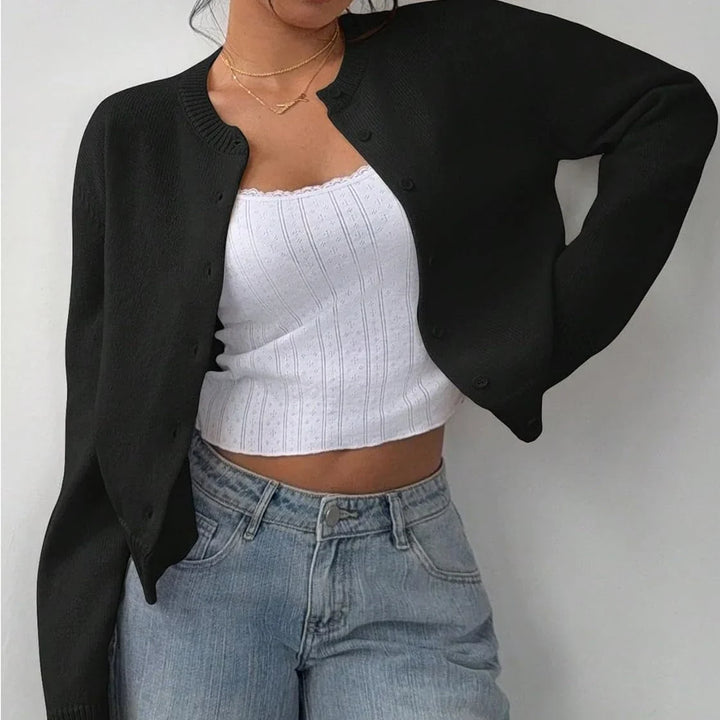 LUCIA™|CARDIGAN BASIC CON BOTTONI