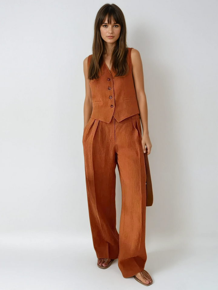 VITTORIA™|SET GILET E PANTALONI AMPI