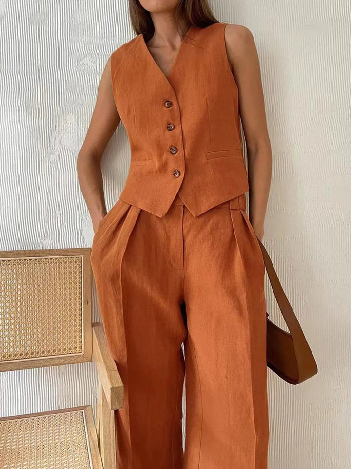 VITTORIA™|SET GILET E PANTALONI AMPI