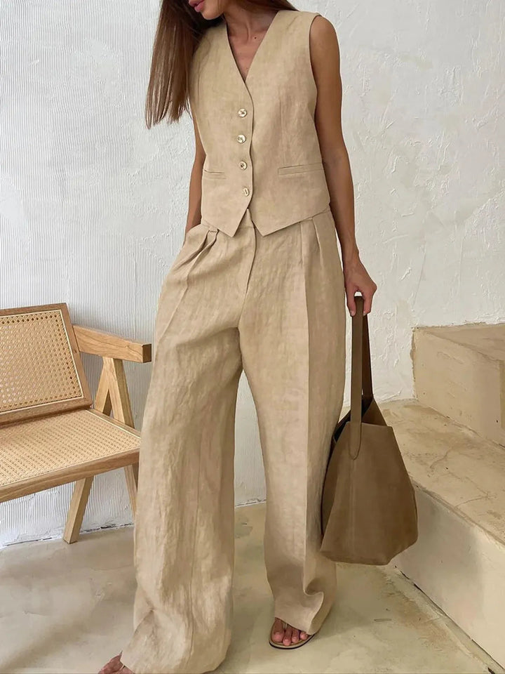 VITTORIA™|SET GILET E PANTALONI AMPI