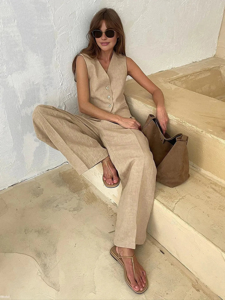 VITTORIA™|SET GILET E PANTALONI AMPI