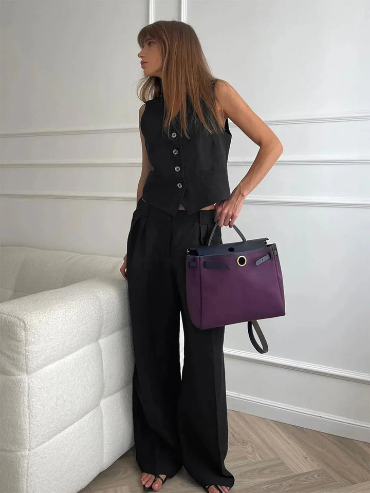 VITTORIA™|SET GILET E PANTALONI AMPI