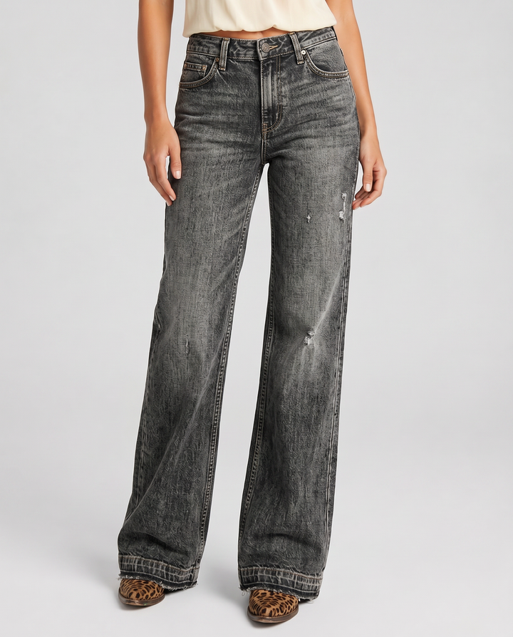 CESS™|PANTALONI IN DENIM CON GAMBA LARGA