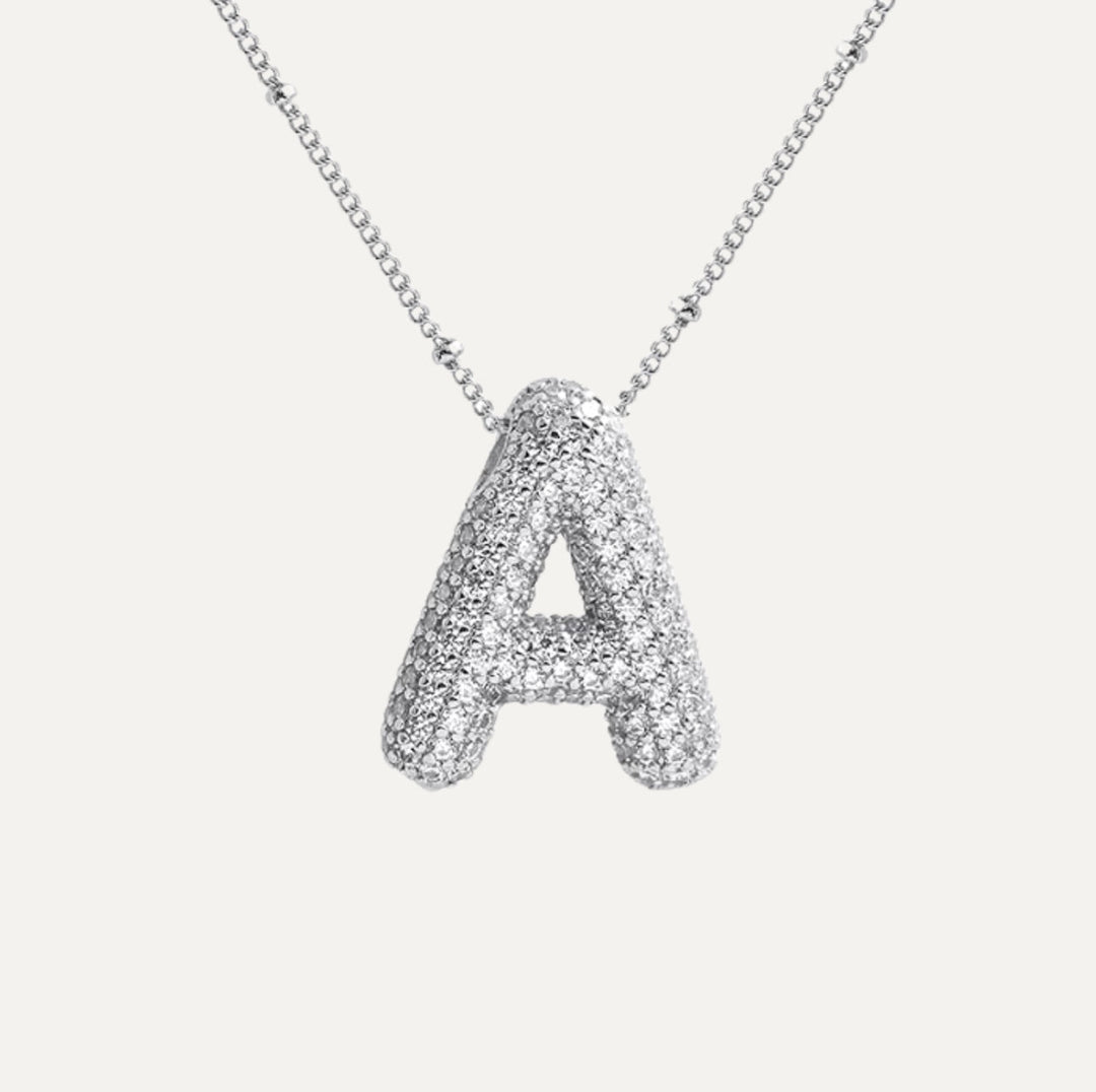 SAVANNAH™|COLLANA CON LETTERA A BOLLA IN DIAMANTE