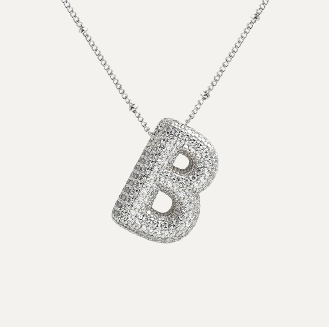 SAVANNAH™|COLLANA CON LETTERA A BOLLA IN DIAMANTE