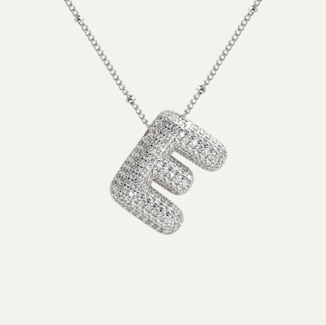SAVANNAH™|COLLANA CON LETTERA A BOLLA IN DIAMANTE