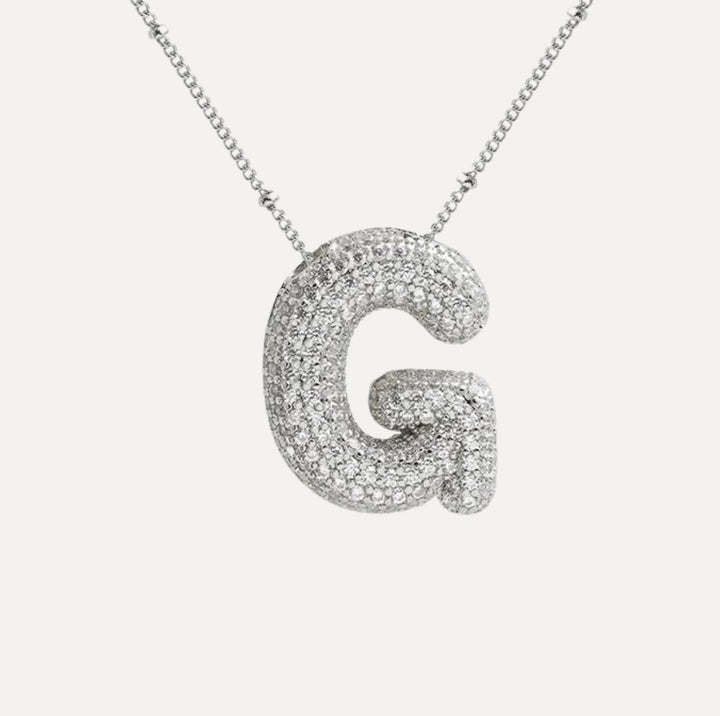 SAVANNAH™|COLLANA CON LETTERA A BOLLA IN DIAMANTE