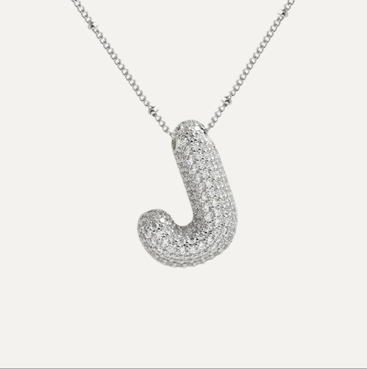 SAVANNAH™|COLLANA CON LETTERA A BOLLA IN DIAMANTE