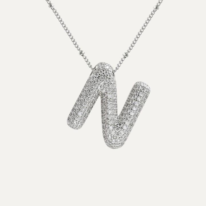 SAVANNAH™|COLLANA CON LETTERA A BOLLA IN DIAMANTE