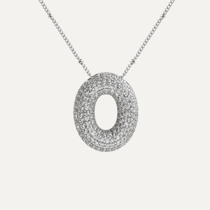 SAVANNAH™|COLLANA CON LETTERA A BOLLA IN DIAMANTE