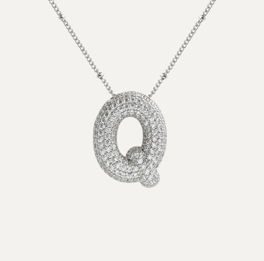 SAVANNAH™|COLLANA CON LETTERA A BOLLA IN DIAMANTE