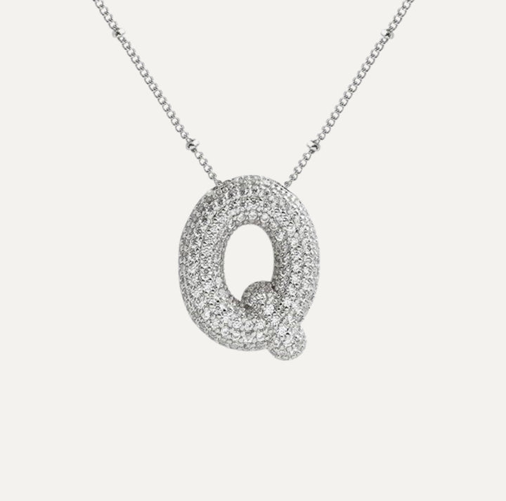 SAVANNAH™|COLLANA CON LETTERA A BOLLA IN DIAMANTE