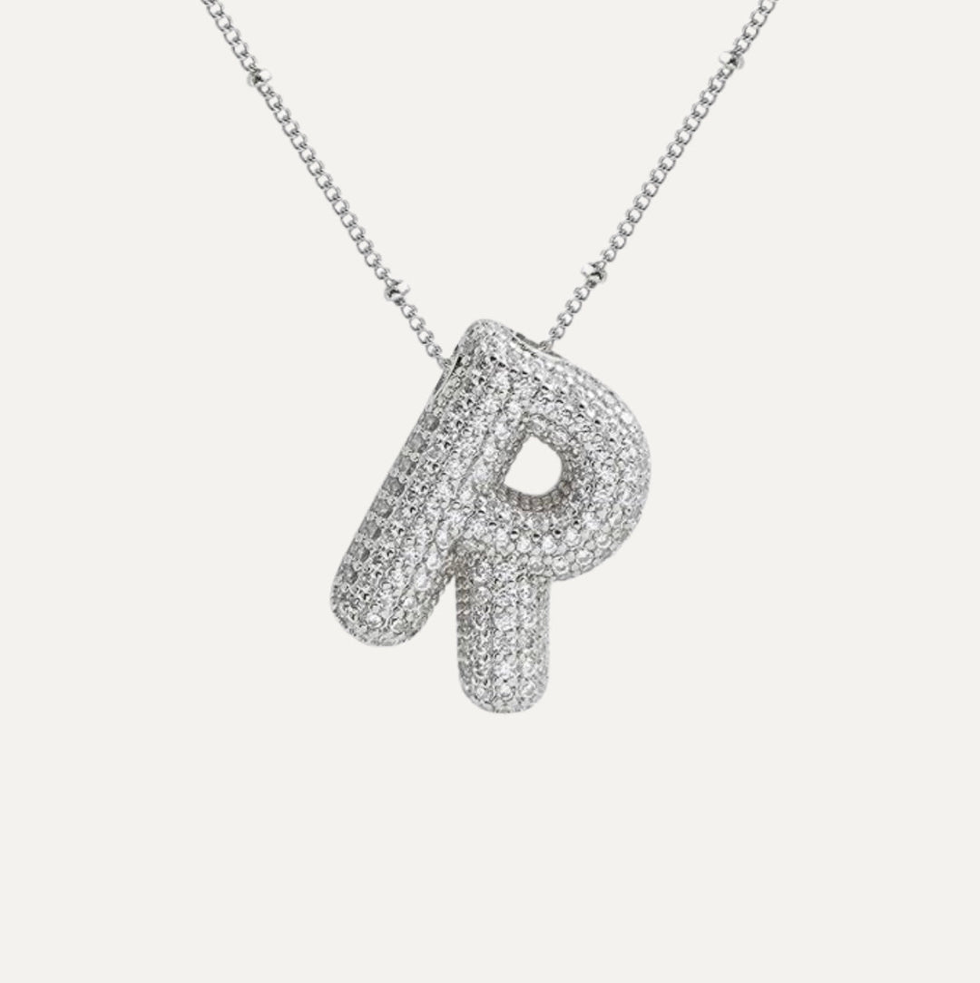 SAVANNAH™|COLLANA CON LETTERA A BOLLA IN DIAMANTE