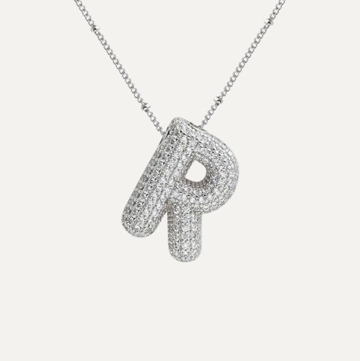 SAVANNAH™|COLLANA CON LETTERA A BOLLA IN DIAMANTE