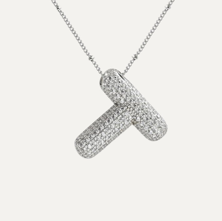 SAVANNAH™|COLLANA CON LETTERA A BOLLA IN DIAMANTE