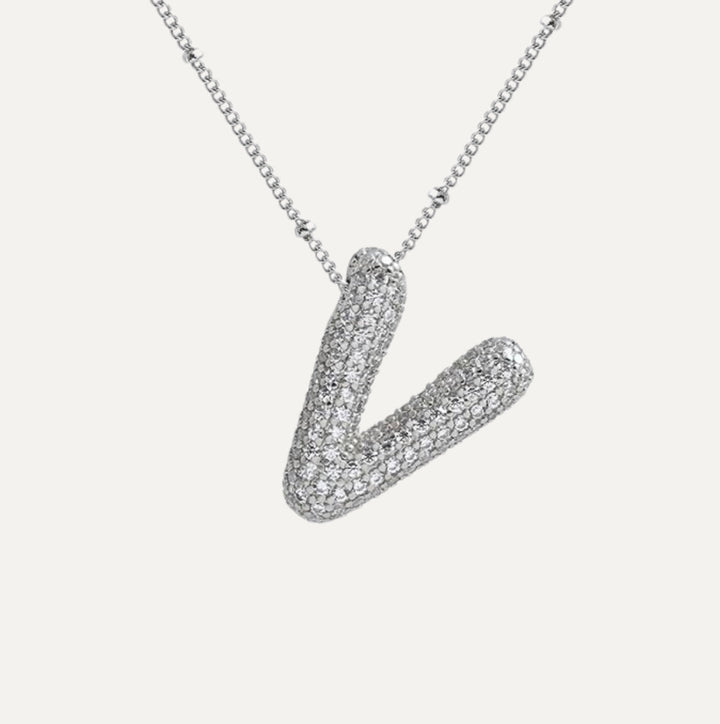 SAVANNAH™|COLLANA CON LETTERA A BOLLA IN DIAMANTE