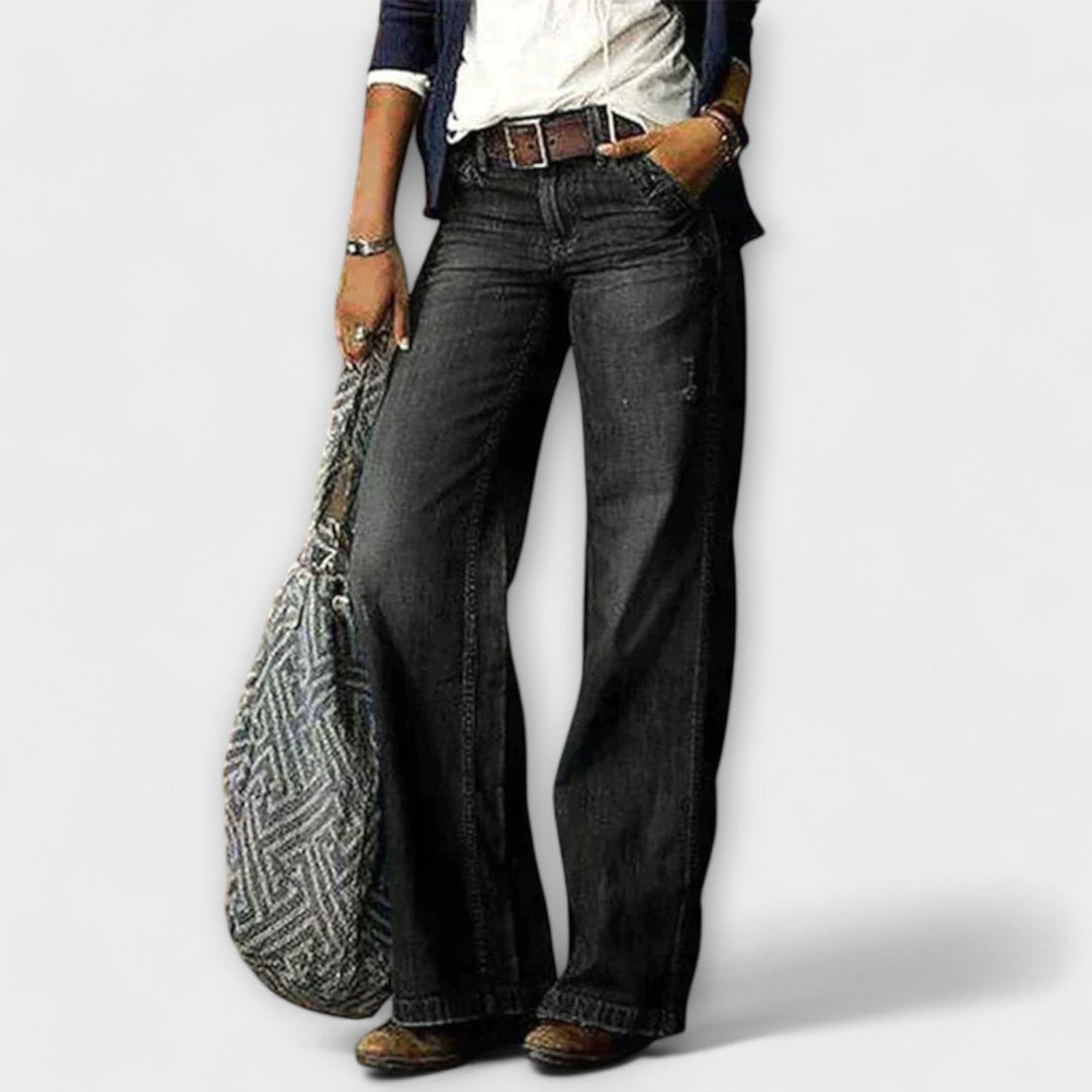 CESS™|PANTALONI IN DENIM CON GAMBA LARGA