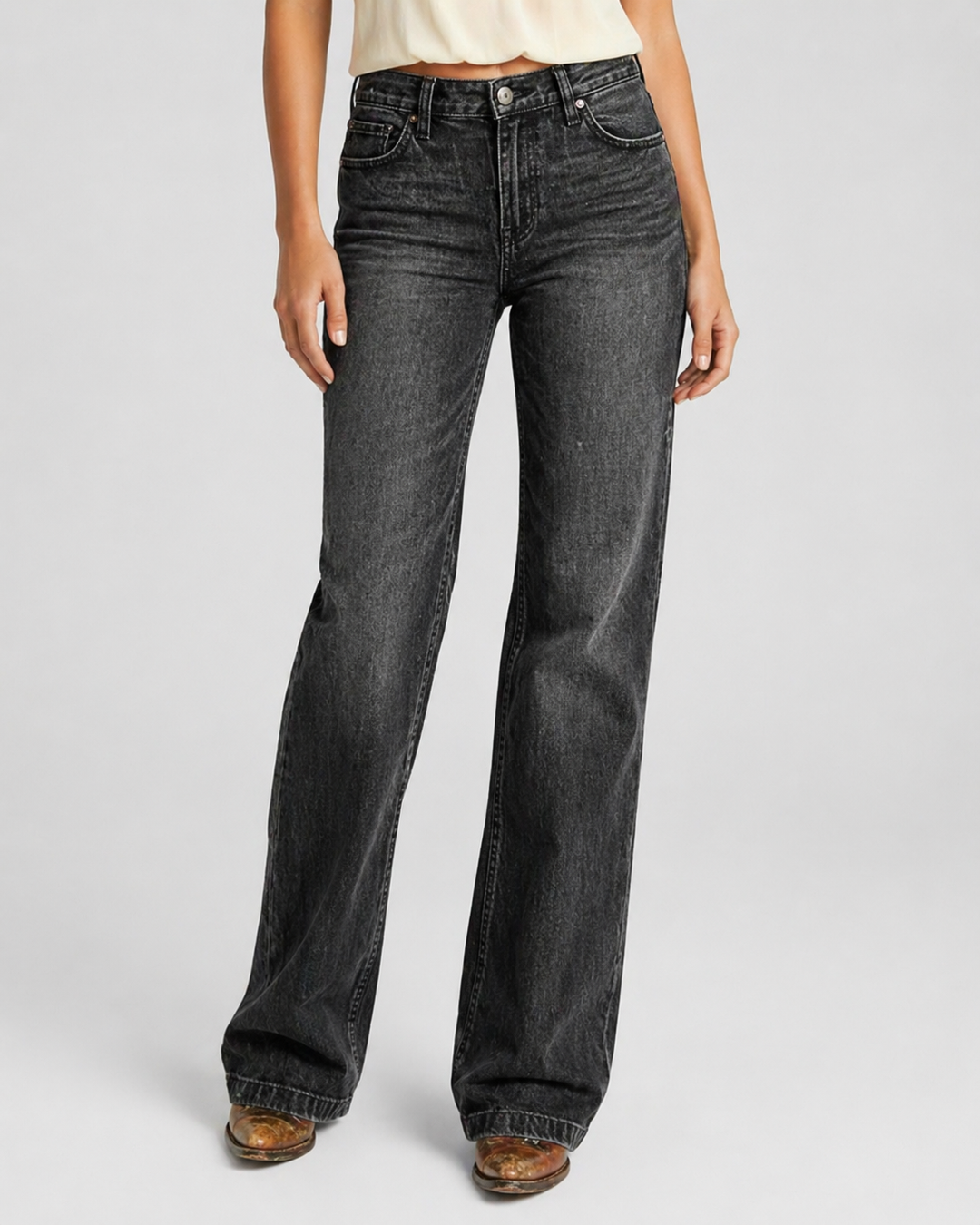 CESS™|PANTALONI IN DENIM CON GAMBA LARGA