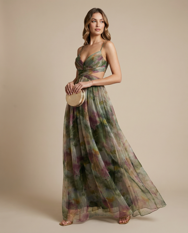 Women’s Floral Evening Maxi Dress