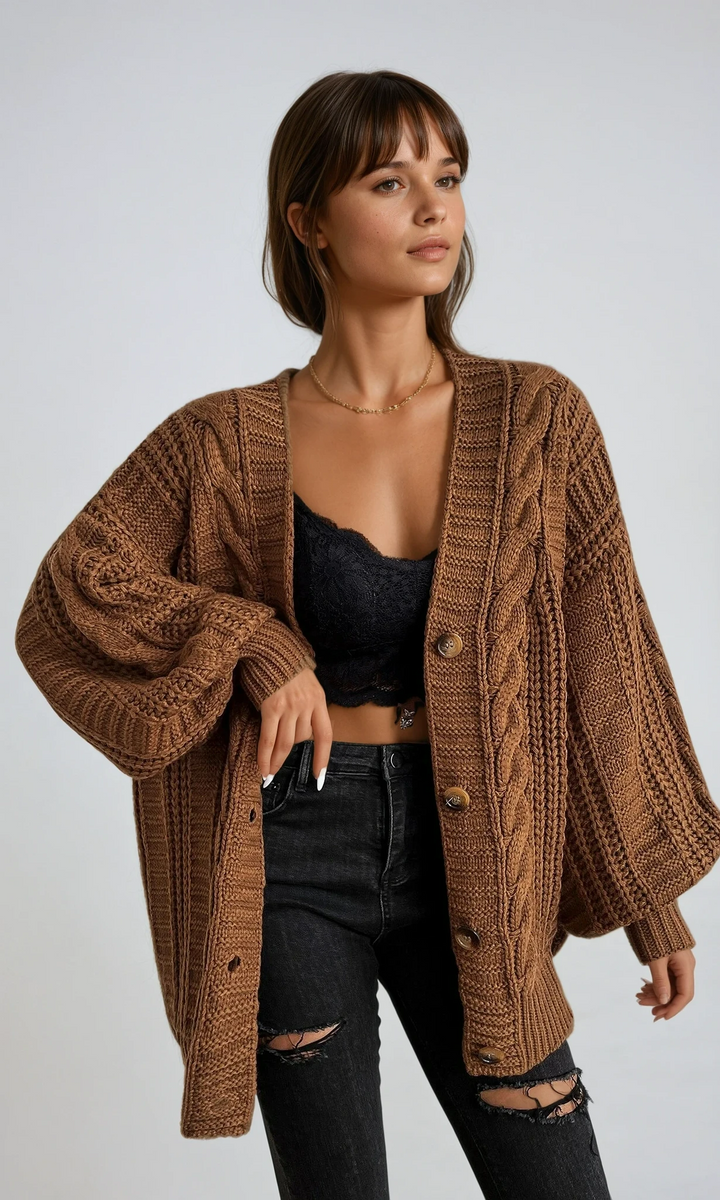 CAMILLA™|CARDIGAN TRECCE OVERSIZE