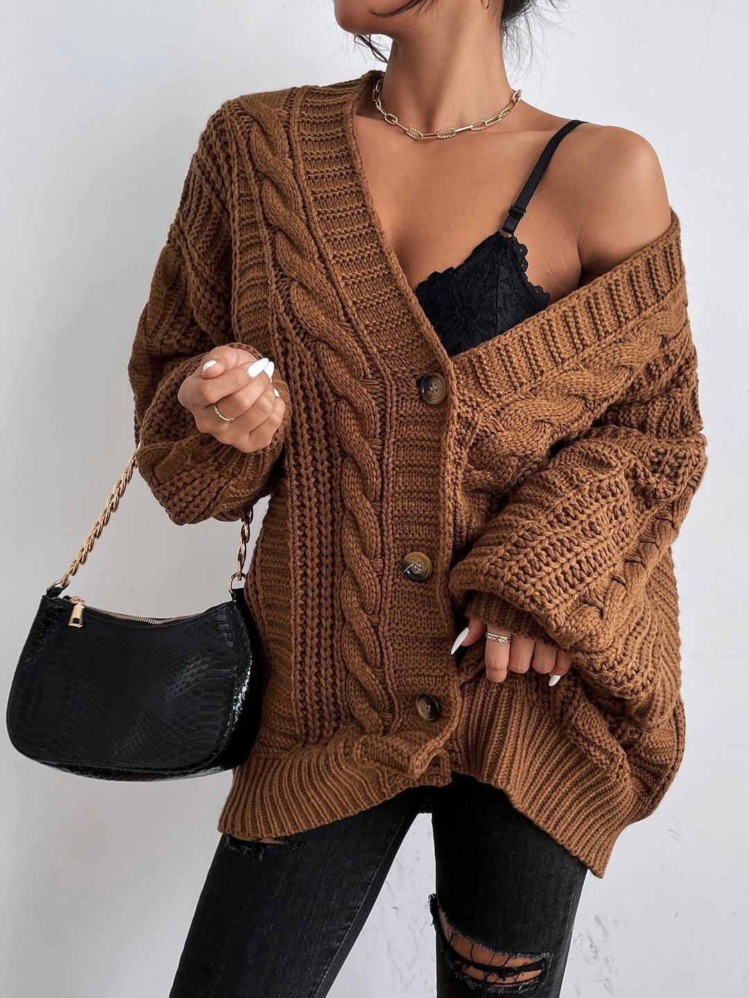 CAMILLA™|CARDIGAN TRECCE OVERSIZE