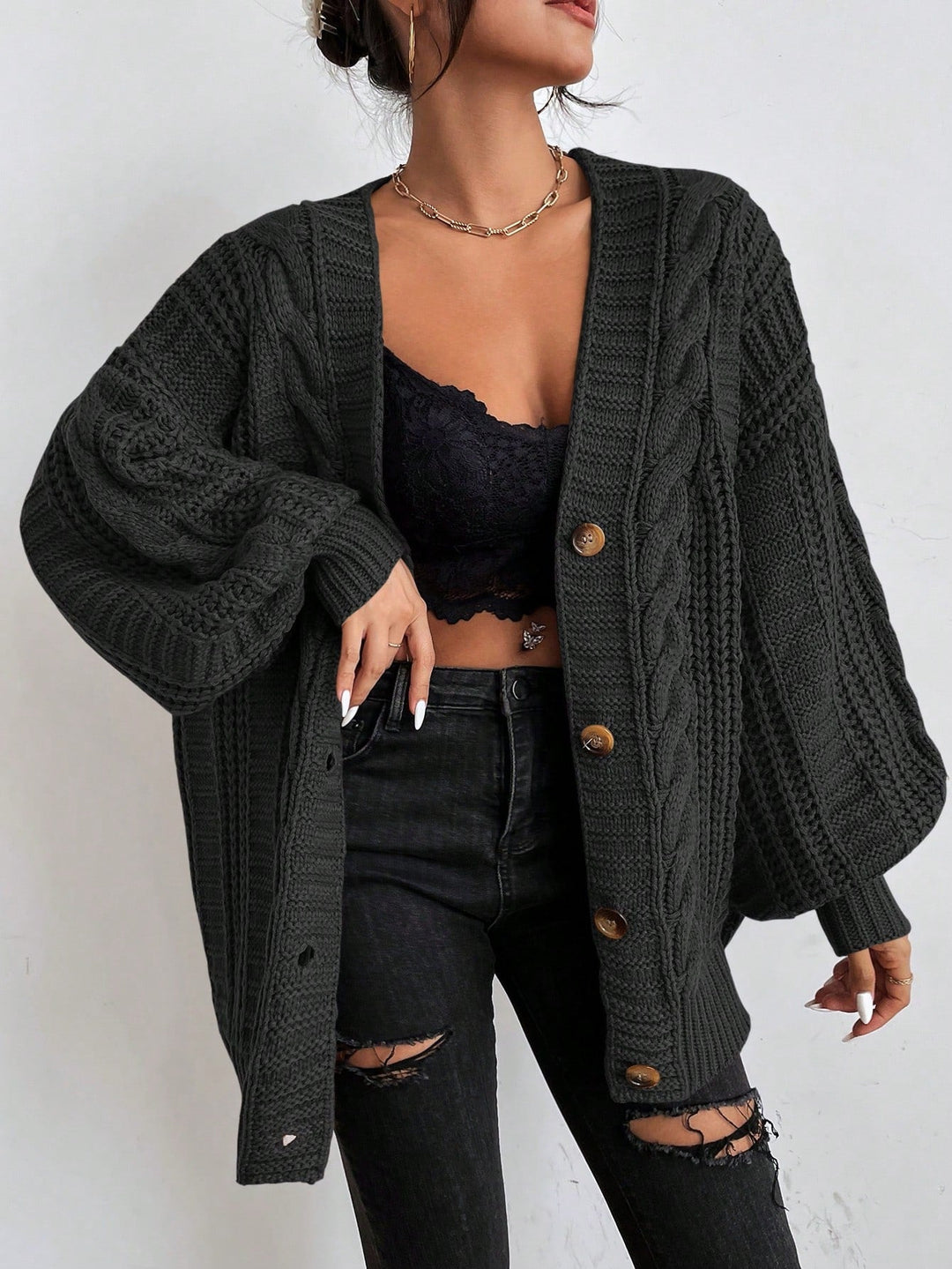 CAMILLA™|CARDIGAN TRECCE OVERSIZE