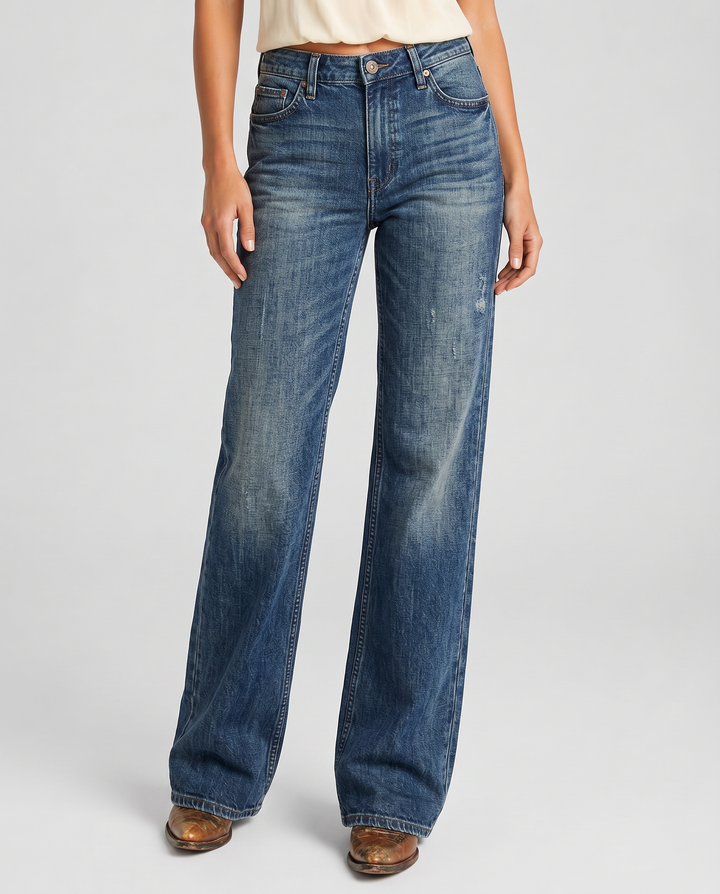 CESS™|PANTALONI IN DENIM CON GAMBA LARGA