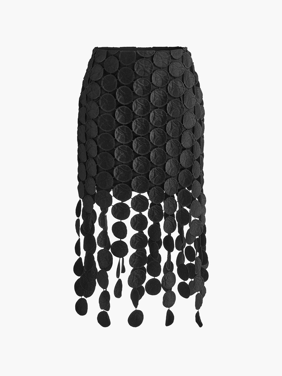 VITTORIA™|GONNA MIDI CON DETTAGLI CIRCOLARI TRAFORATI