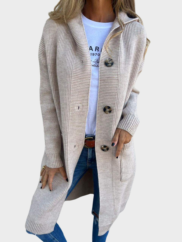 BIANCA™|CARDIGAN LUNGO CON BOTTONI