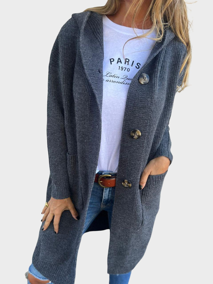 BIANCA™|CARDIGAN LUNGO CON BOTTONI