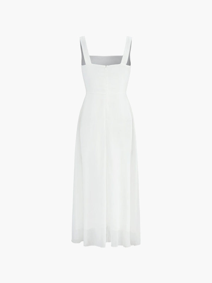 CHIARA™|VESTITO MIDI ELEGANTE CON SCOLLO QUADRATO