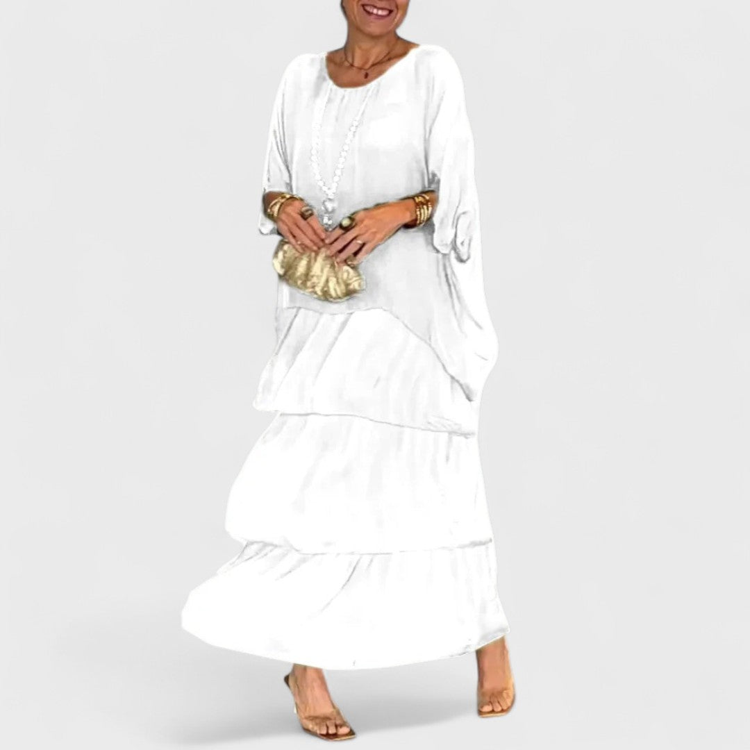 NORA™|ELEGANTE ABITO CASUAL BOHO IN CHIFFON