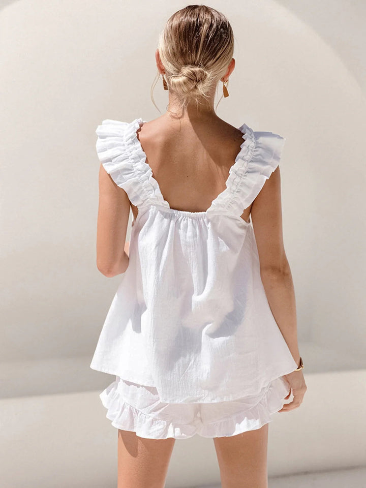 GIULIA™|SET CON TOP E SHORTS CON VOLANT