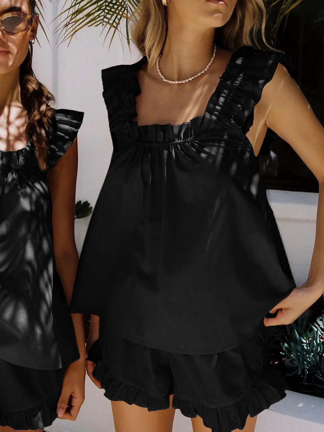 GIULIA™|SET CON TOP E SHORTS CON VOLANT