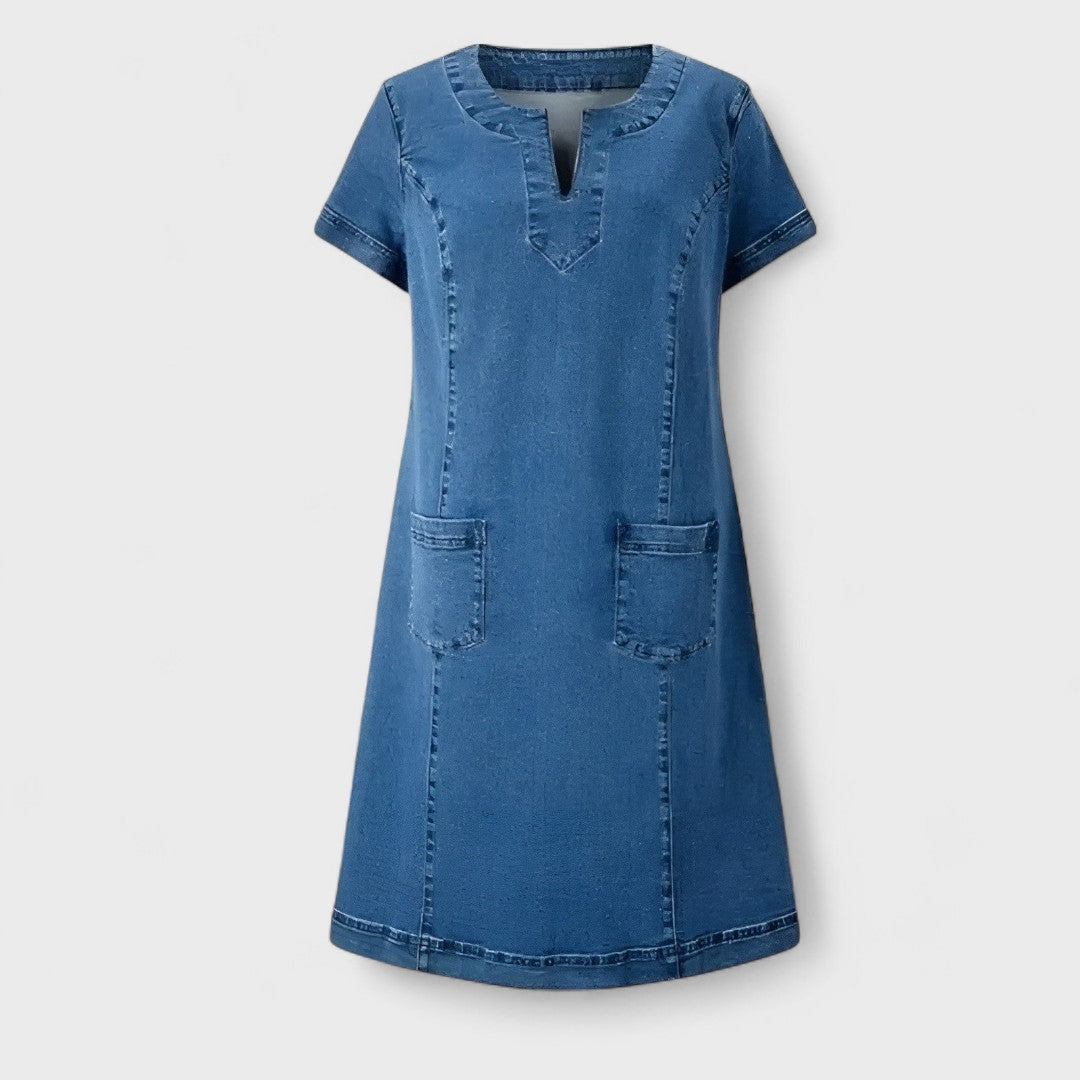 JULIA™|ABITO IN DENIM CON TASCHE