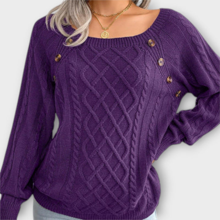 MALIA™|MAGLIONE CON BOTTONI