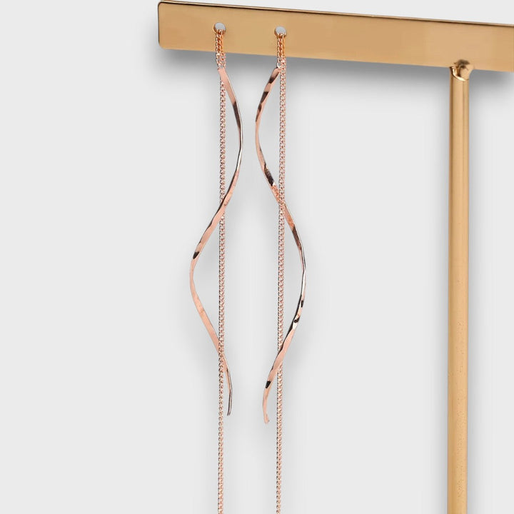 ELWIRA™|ORECCHINI LUNGHI CON FORMA A ONDA