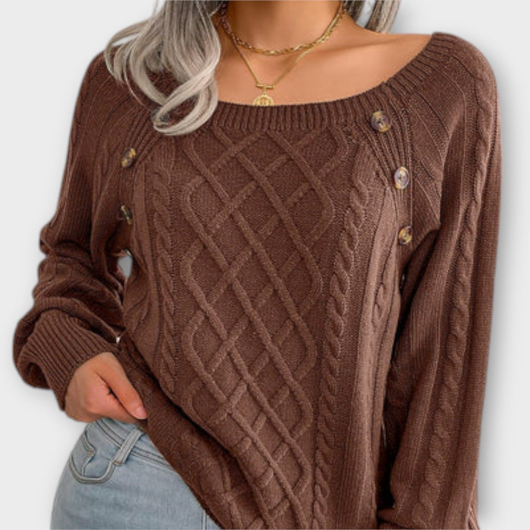 MALIA™|MAGLIONE CON BOTTONI