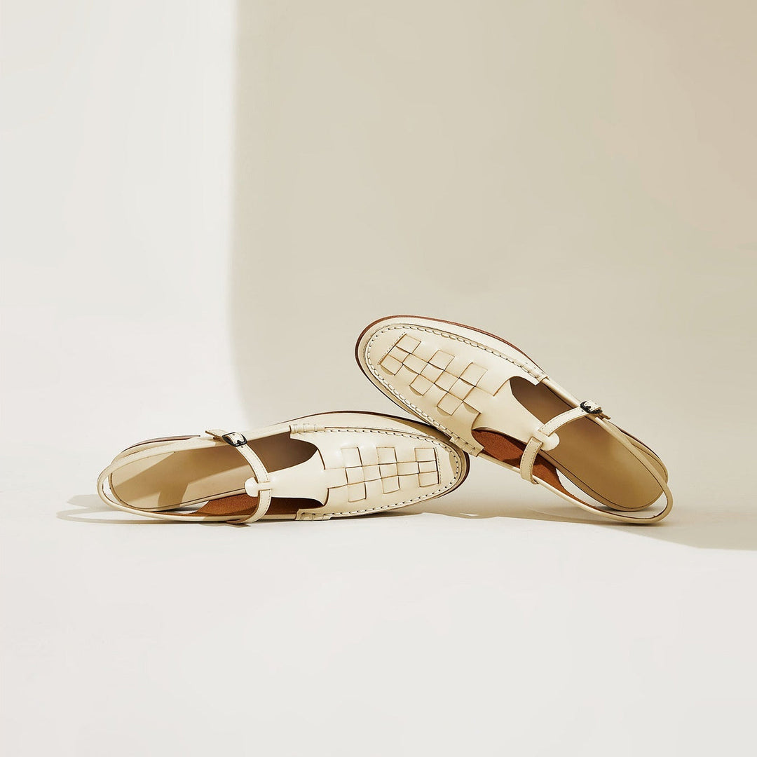 GIULIA™ | SANDALI INTRECCIATI IN PELLE