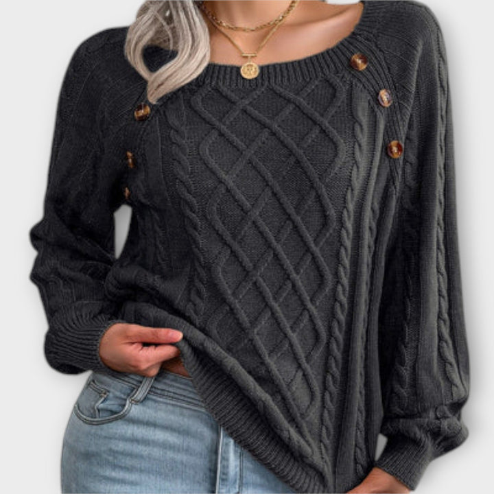 MALIA™|MAGLIONE CON BOTTONI