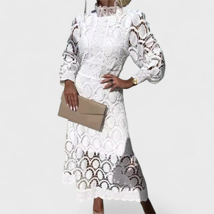 ÉLISE™|ABITO IN PIZZO BRILLANTE E FEMMINILE