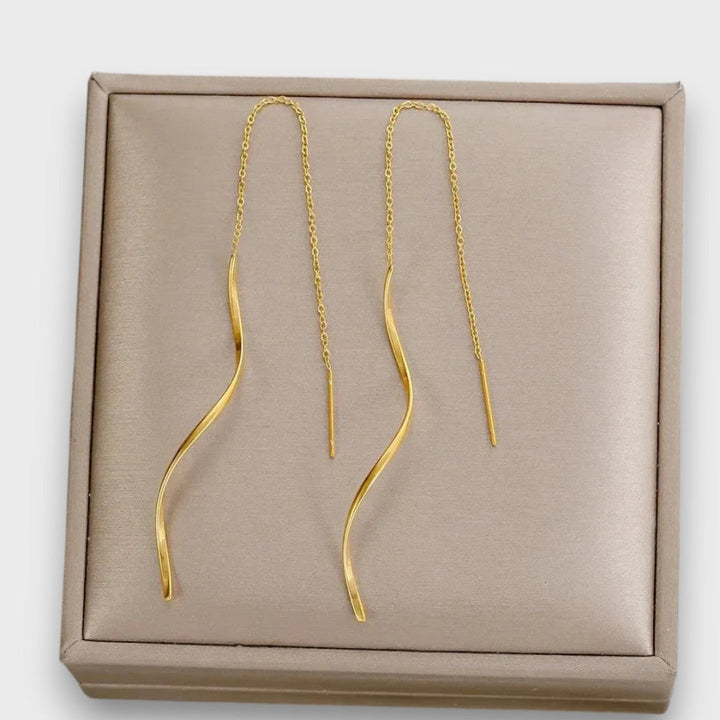 ELWIRA™|ORECCHINI LUNGHI CON FORMA A ONDA