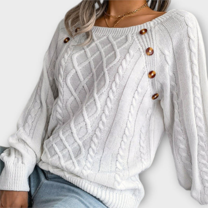 MALIA™|MAGLIONE CON BOTTONI