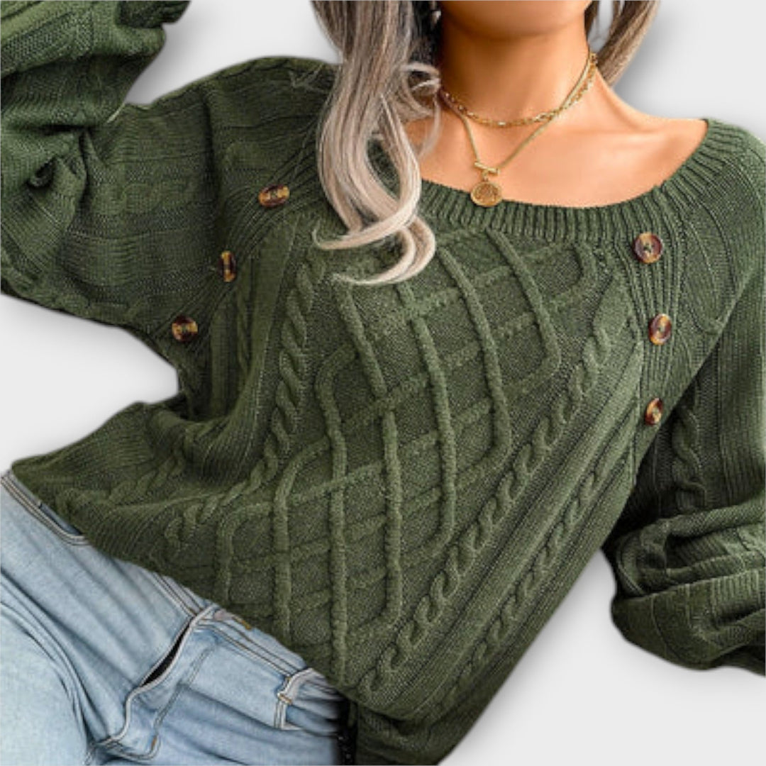 MALIA™|MAGLIONE CON BOTTONI