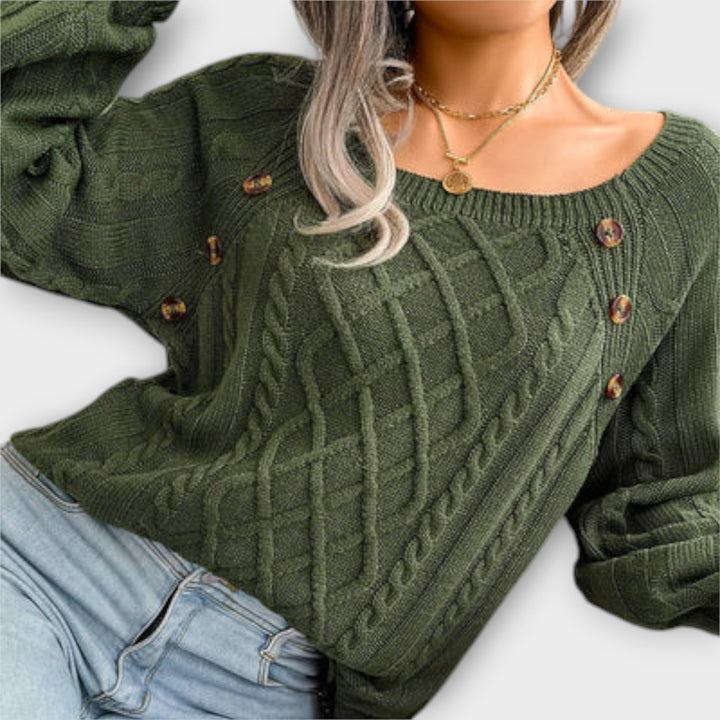 MALIA™|MAGLIONE CON BOTTONI