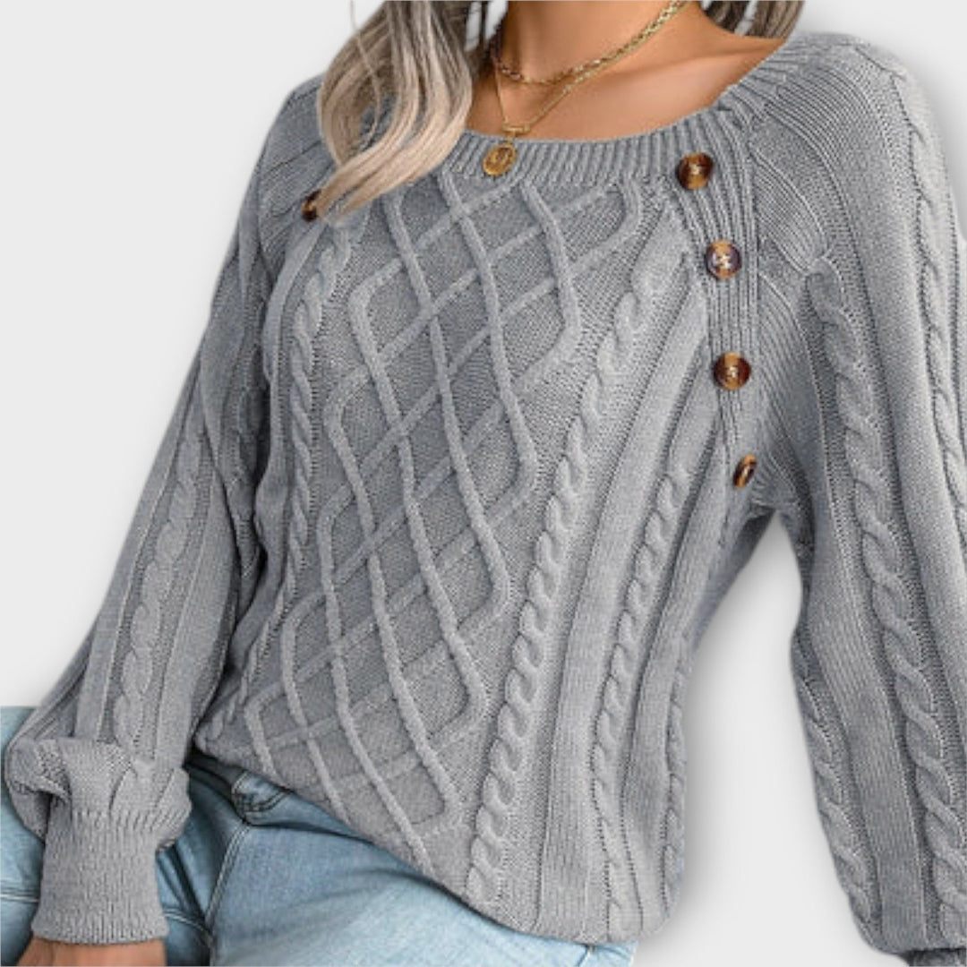 MALIA™|MAGLIONE CON BOTTONI