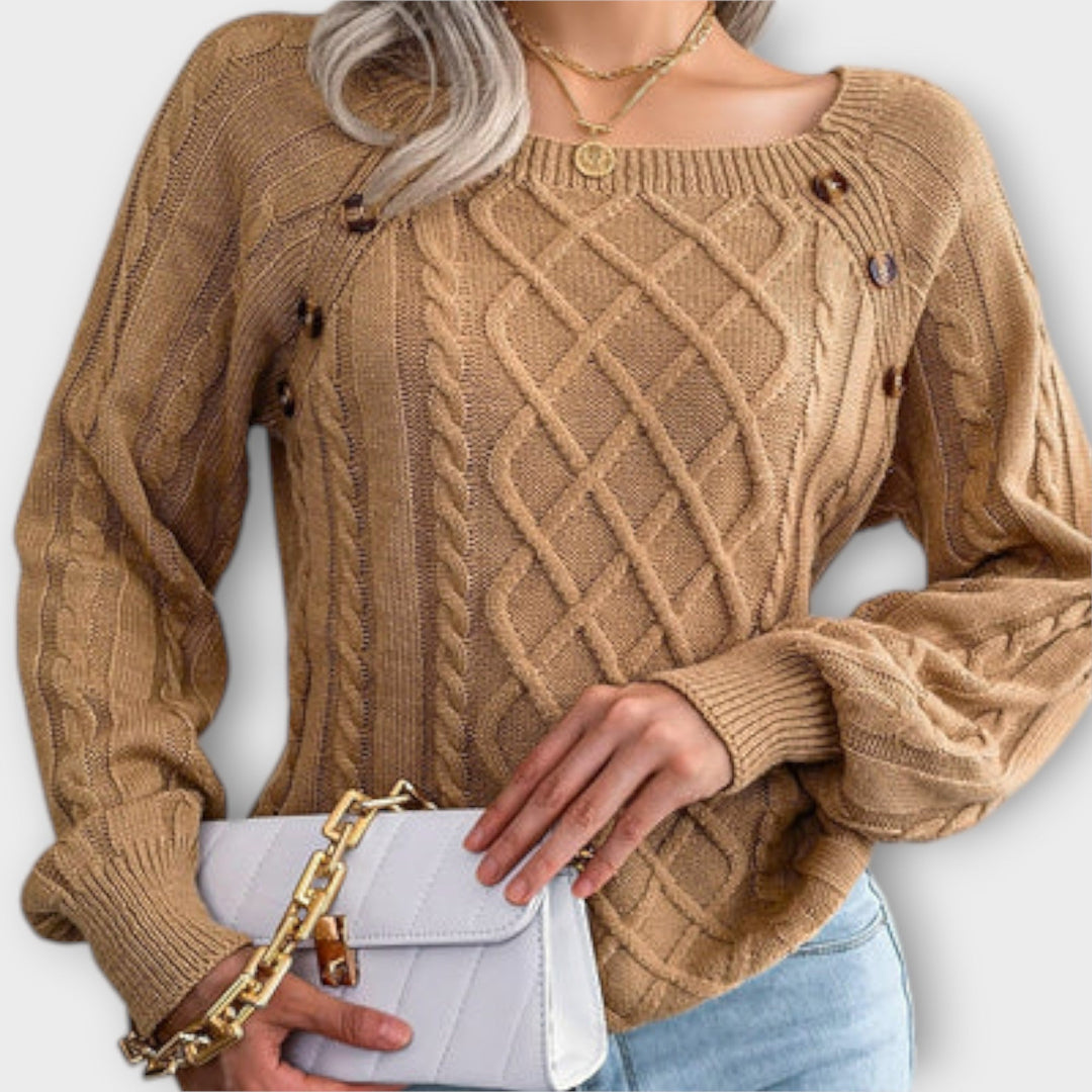 MALIA™|MAGLIONE CON BOTTONI